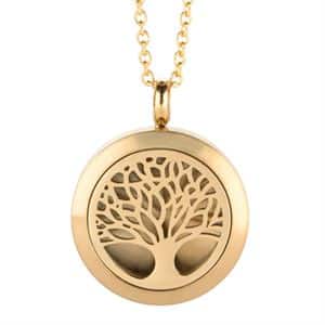 Tree Of Life Essential Oil Locket Gold
